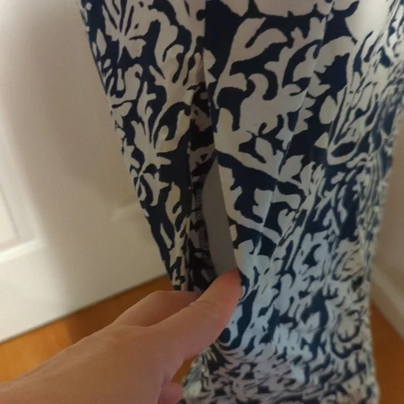 Lands End Navy Blue and White Dress Size 10 - Picture 9 of 15